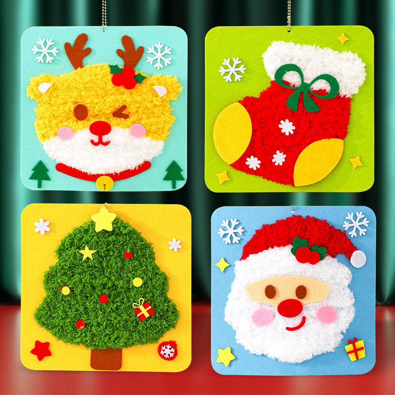 Christmas gift children's non-woven sewing sewing music handmade diy material bag Christmas creative kindergarten toys
