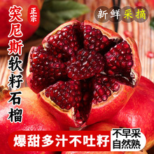 突尼斯软籽石榴水果5/9斤新鲜整箱当季会理红宝石无籽石榴特大现
