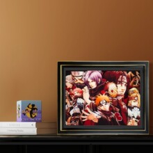 【厂家直销】动漫3D立体画相框摆件动漫火影忍者晓组织装饰灯光画