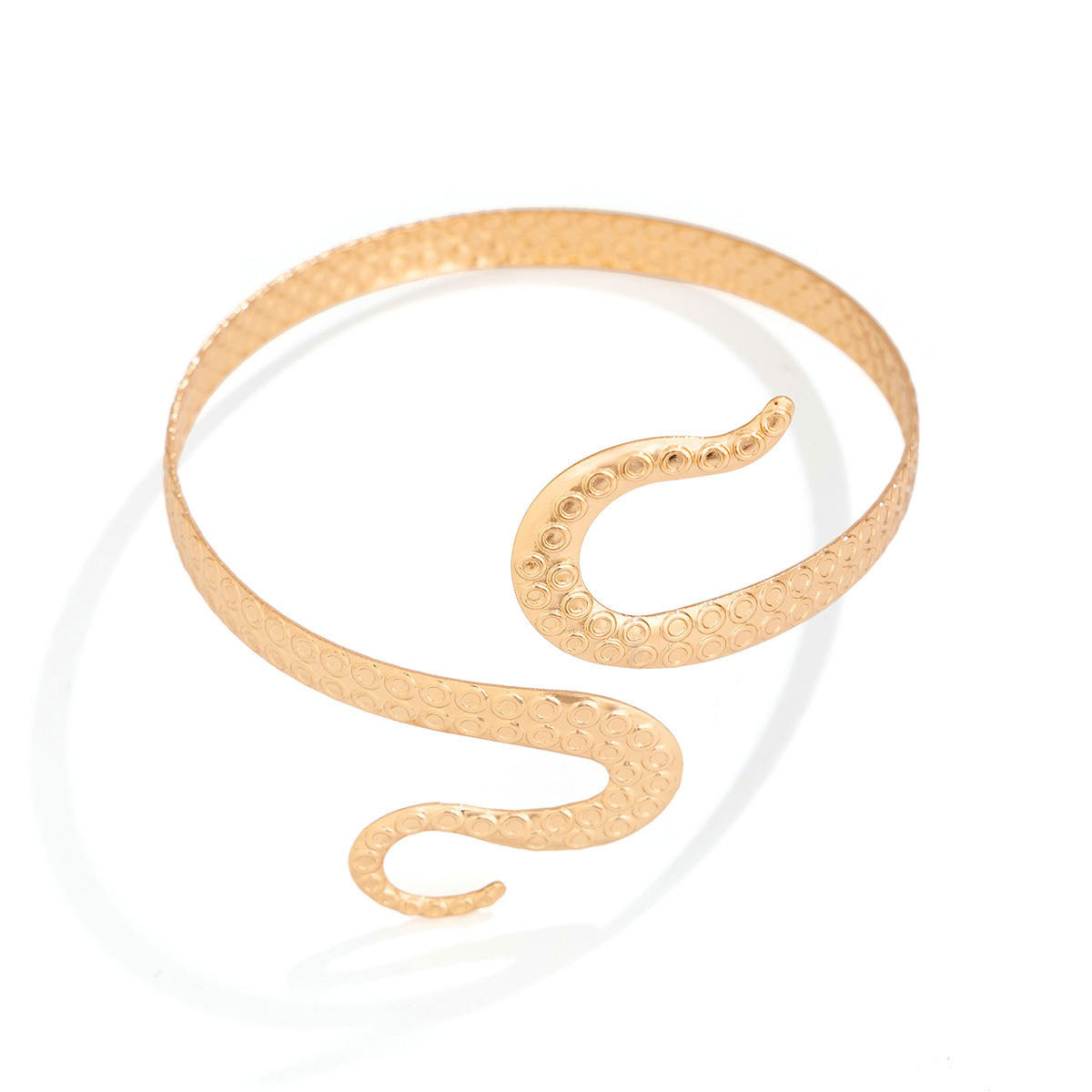 Wholesale Jewelry Simple Style Geometric Iron December Birthstone Turquoise Inlay Arm Bracelet display picture 7