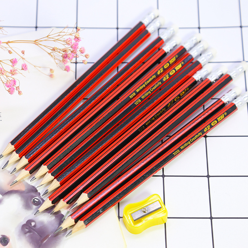 Comercio electrónico transfronterizo madera varios tipos de pintura HB lápiz de escritura estudiantes bocetos de dibujo examen 2b oficina lápiz personalizado