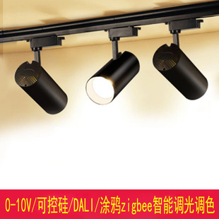0-10V dimming led track light dali dimming color spotlights clothing store Museum wedding spotlights background wall