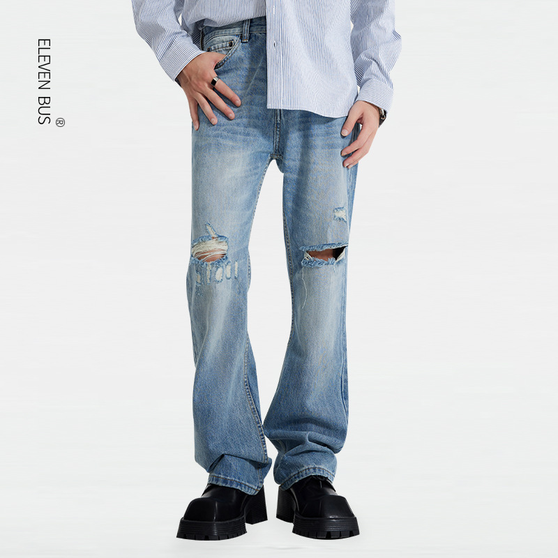 Jean Joker pour hommes, nouveau Design rétro américain à micro-trous, pantalon Long droit et ample pour garçons, 2024_voghion.com