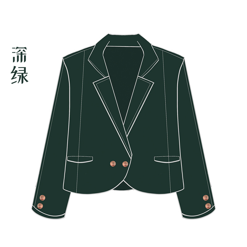 Authentic JK uniform skirt, Japanese schoolgirl style, blazer, women's autumn preppy style suit, complete short blazer set.