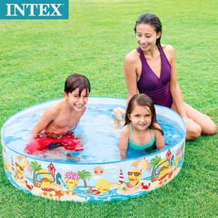 INTEX58477 Small Holiday Hard Glue Family Swimming Pool Children's Play Pool Fish Pool Inflatable Free