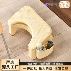 職人技による寝室用フットスツール、バスルーム用トイレスツール、調節可能なオフィス用プラスチック製フットスツール、リビングルーム用靴交換スツール