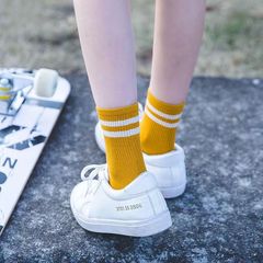 Plain Color Matchless Black White Gray Men's and Women's Sports Medium Cuff Socks Simple Cotton Soft Men's Socks Zhuji Socks Industry Wholesale