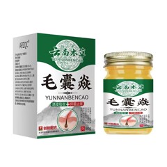 雲南の本草の皮膚は毛の袋を点検します。毛の袋の皮膚はかゆいです。