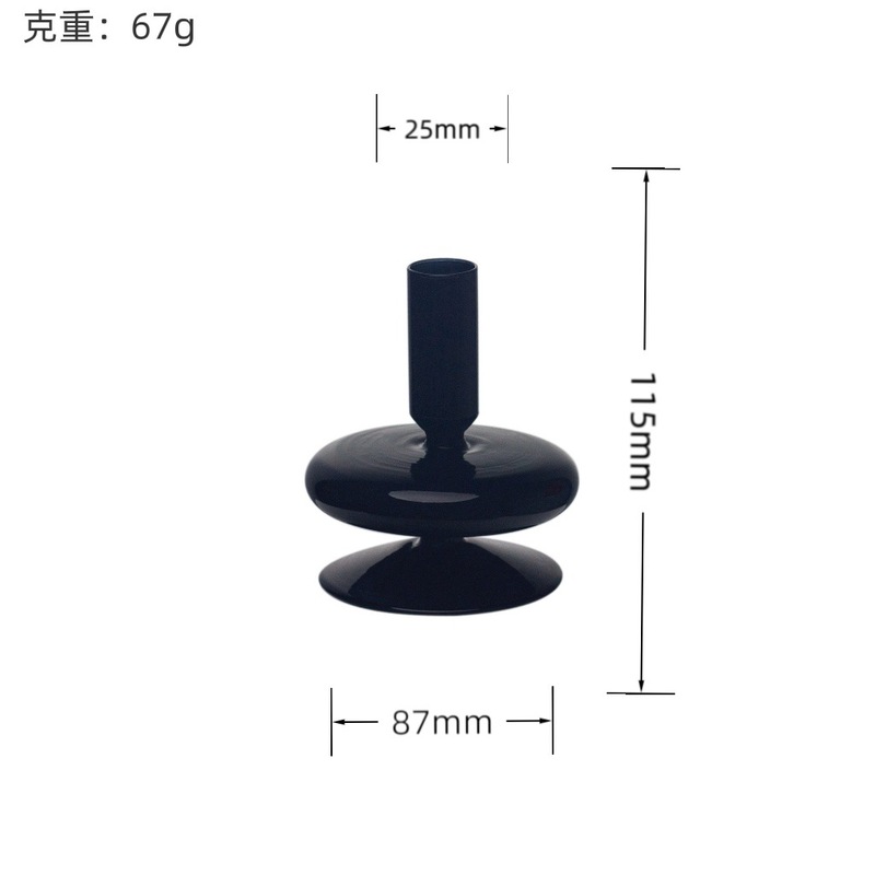 美欧浪漫玻璃蜡烛台彩色水晶烛台复古玻璃烛台居家晚餐蜡烛台装饰|undefined