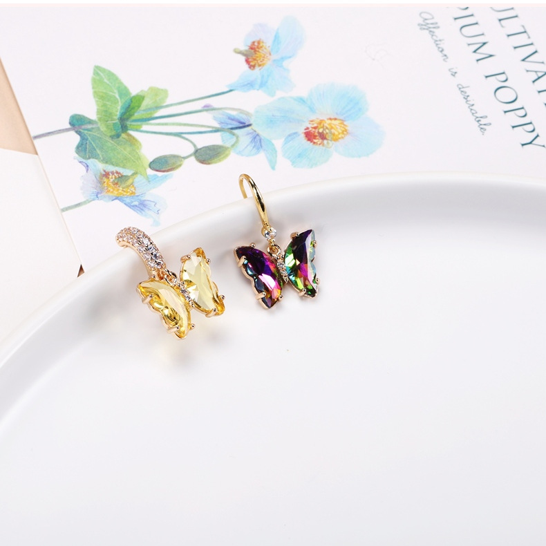 Butterfly Pattern 20 PCS/Package 15 * 19mm Copper Glass Butterfly Pendant