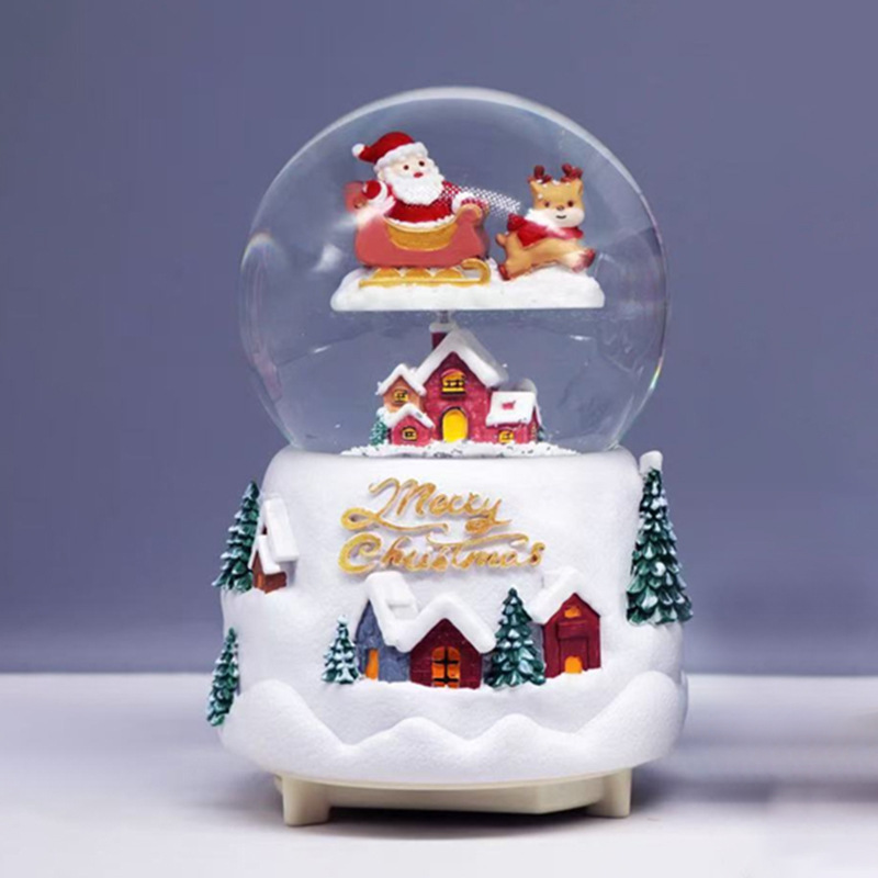 Nuevos regalos de Navidad luminosos bolas de cristal de nieve de agua decoraciones de Navidad al por mayor transfronterizas regalos para niños