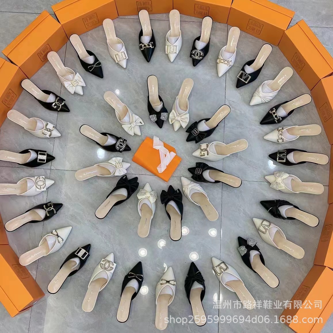 新款大厂流水线时尚女跟鞋精品内盒套无纺布袋手提袋齐全35/39码