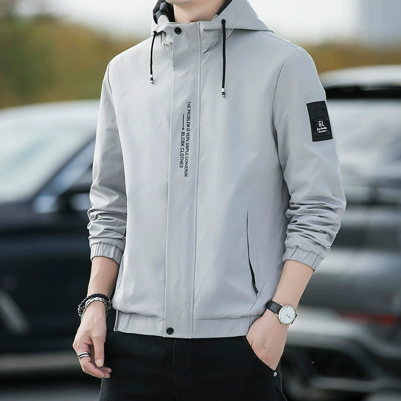 Мужская куртка 2022 Весна-осень Новая Модная брендовая куртка в гонконгском стиле Молодежная куртка с капюшоном Мужской Повседневный Топ