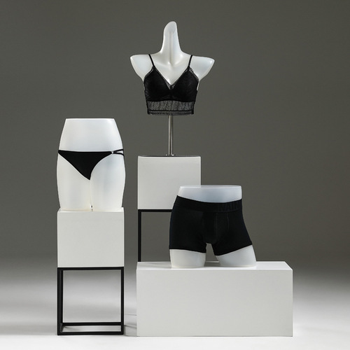 Clustering innerwear model display rack for men and women, half-body bra and panty mannequin model, fake human mannequin stand, photography prop