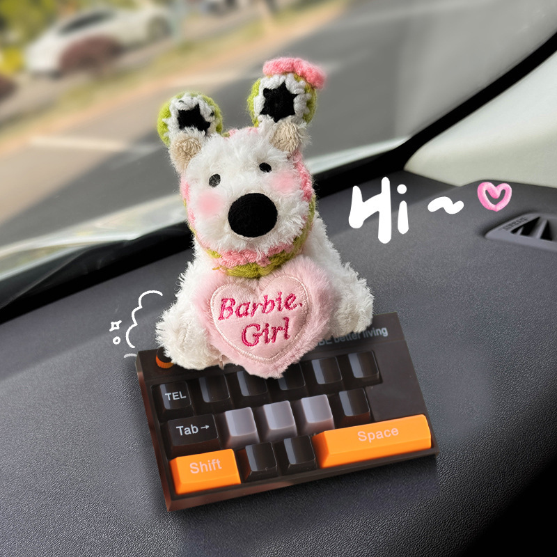 Tarjeta de estacionamiento temporal del automóvil lindo West Highland Puppy Keyboard Teléfono del automóvil Número de matrícula Decoración del automóvil Mover el automóvil