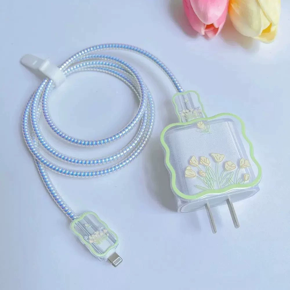 Apple, iPhone18, волнистая покрашенная зарядка, защитный чехол, 5 штук, 20W