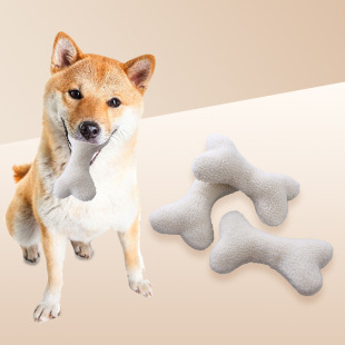 Amazon's Popular Lamb Wool Bone-Shaped Dog Toy, Fun Sound-Making, Washable Material Pet Dog Toy