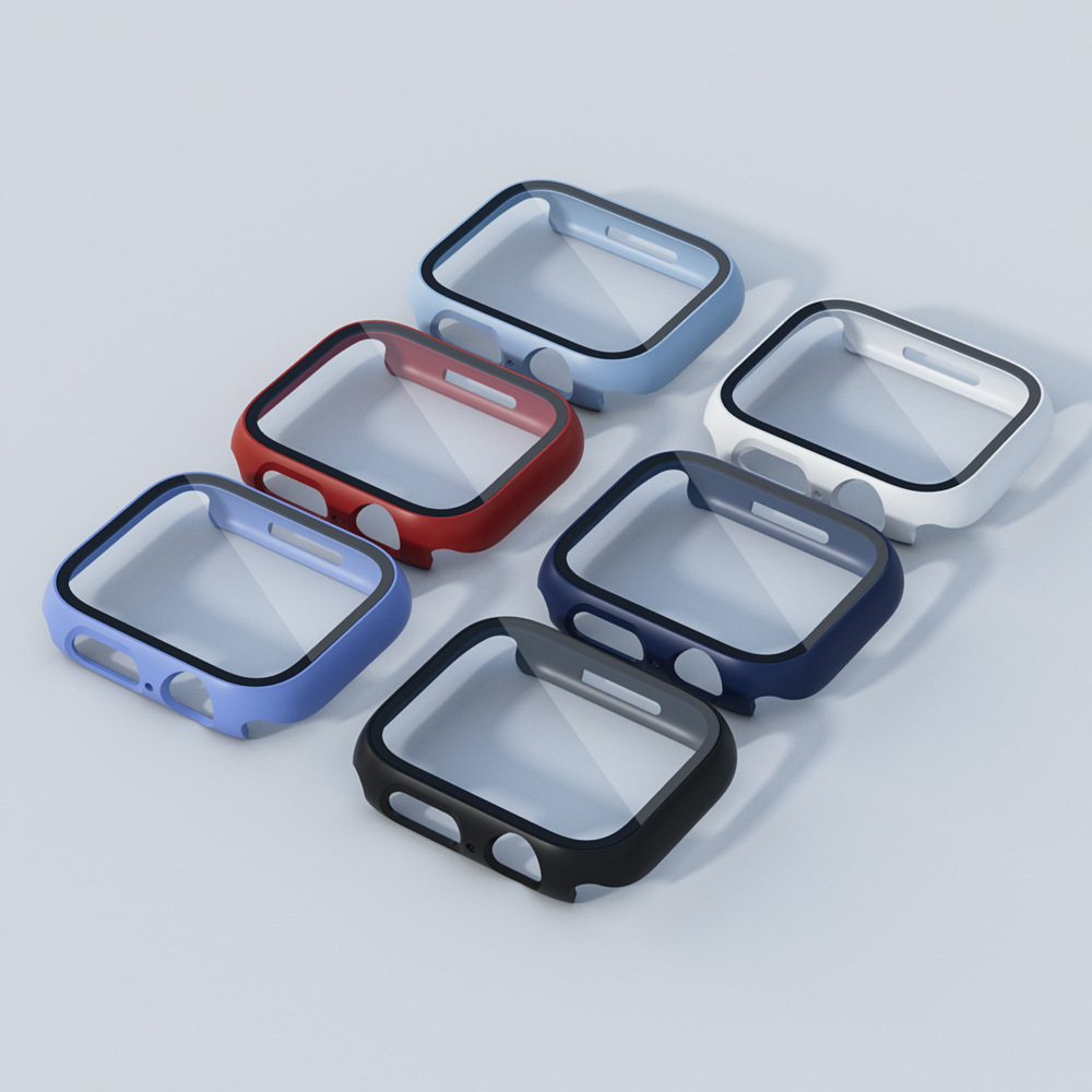 Suitable for Apple Watch Case 8 AppleWatch7 smart protective case PC + tempered film integrated new protective case