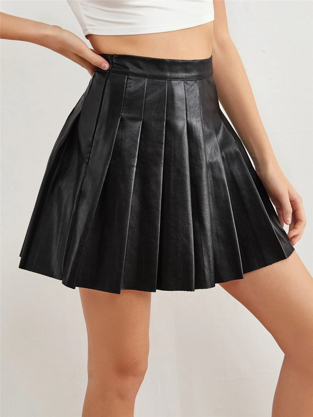 Pleated Short Sexy High Waist Skirt NSQY63664