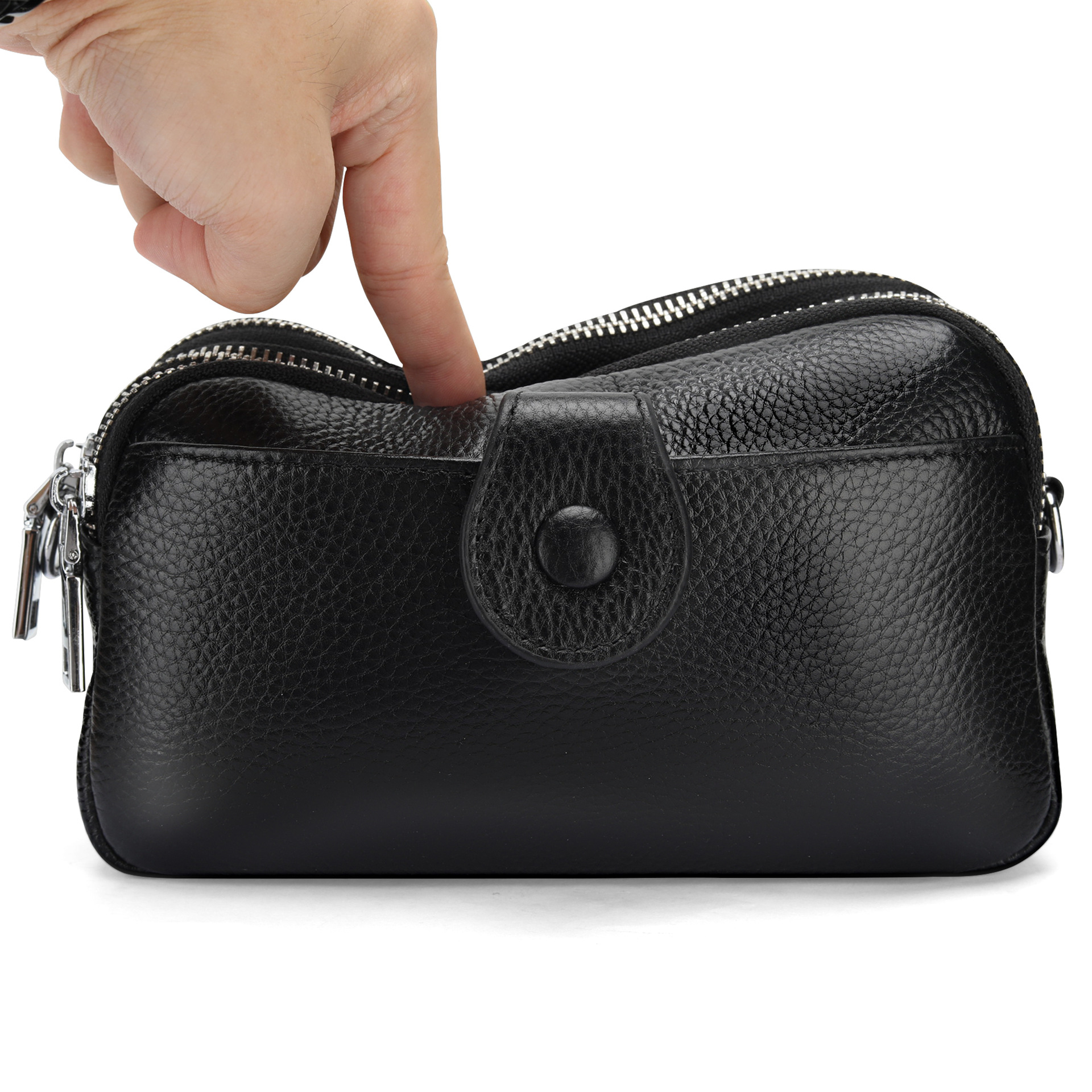 Bolso de moda de cuero real, bolso de teléfono móvil, monedas, bolso de cambio, mini mochila, bolso de hombro de alta calidad para mujeres.