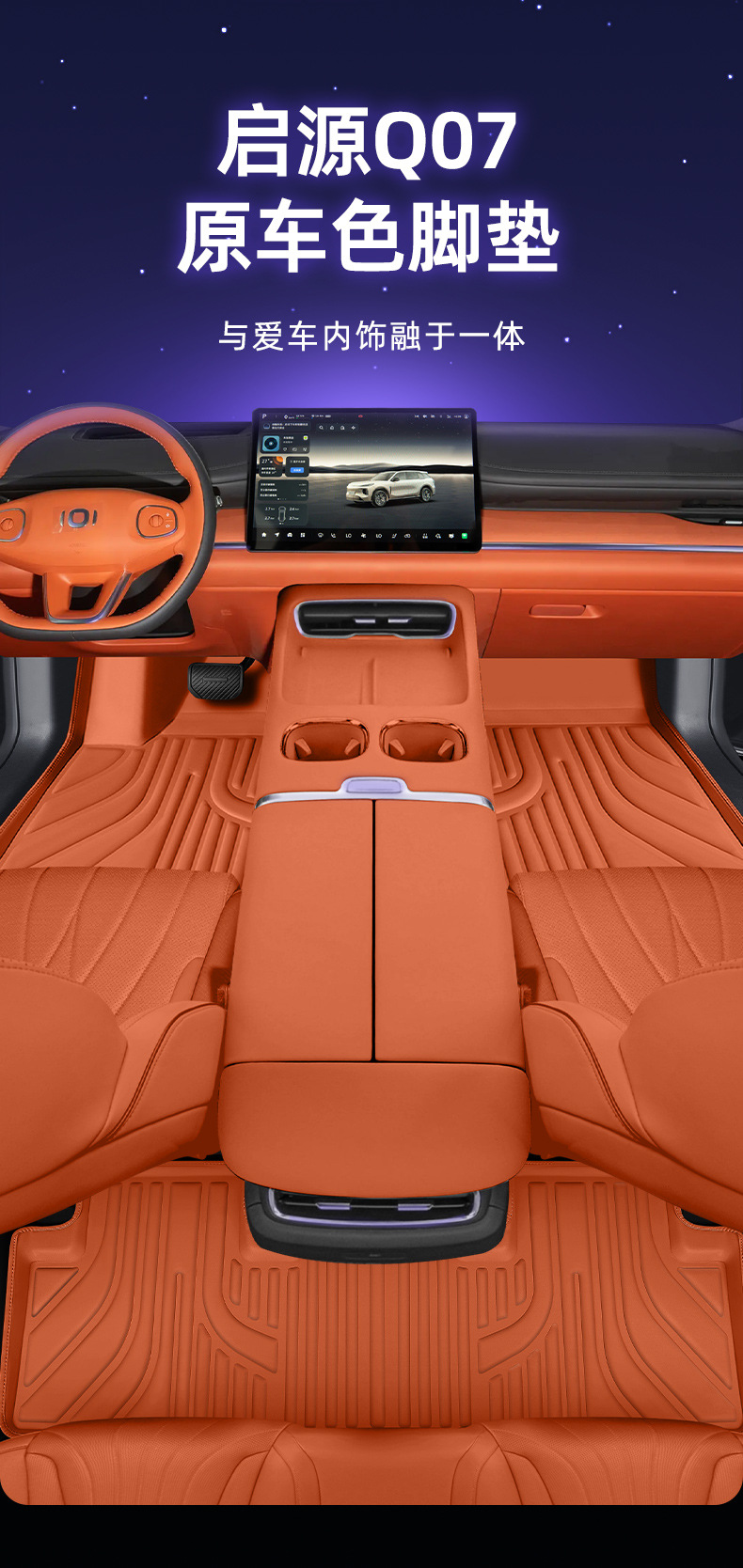 Suitable for Qiyuan Q07 Model Car, Waterproof and Dustproof Car Interior Accessories, Environmentally Friendly Double-Layer Floor Mats
