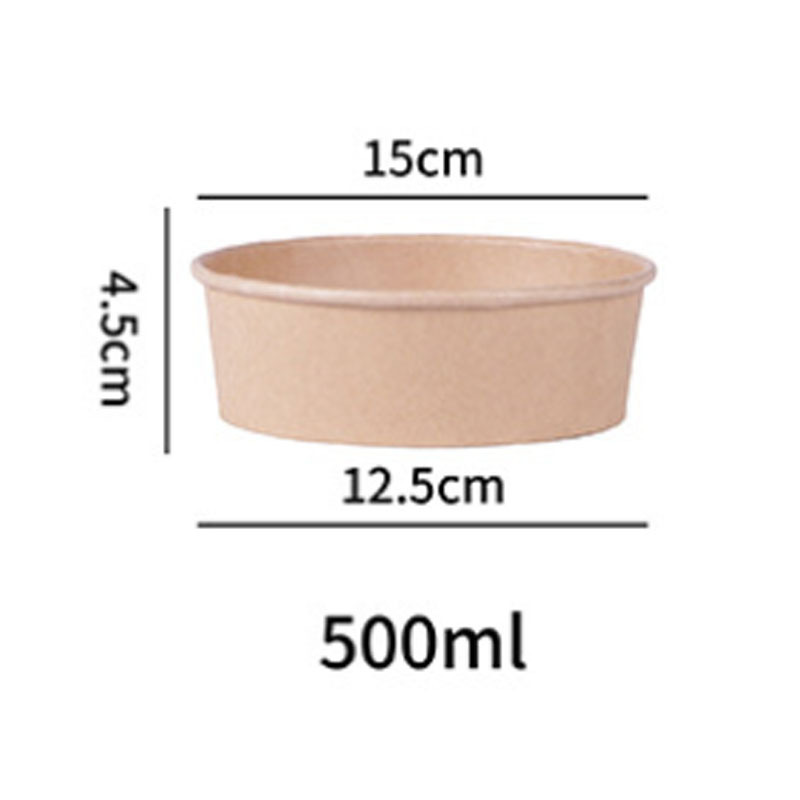 Ensaladera 500ml 300 piezas/caja; papel kraft
