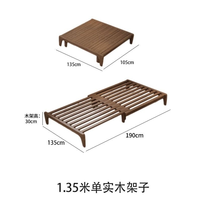 实木小户型沙发床折叠坐卧两用书房多功能卧室单人抽拉推沙发床|undefined