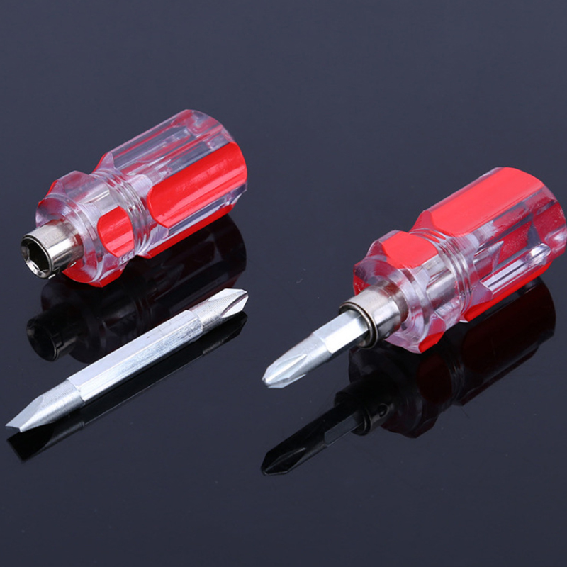 Destornillador de cabeza de rábano Cabeza de lote pequeño Desmontaje industrial doméstico Plum Blossom Cross Mini magnético de doble propósito