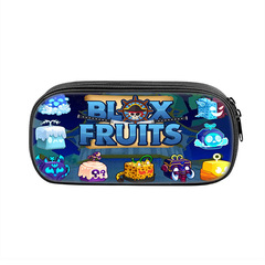 ROBLOX game Blox Fruits ink pen bag, Devil Fruit children and students pencil stationery bag