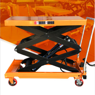 Manual Platform Truck Hydraulic 350kg Mobile Adjustable Platform Hydraulic Mold Table Small Hand Push Loading and Unloading Flatbed Truck