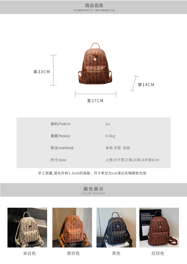 A cute little bear backpack for female college students in 2025, a new fashionable and trendy backpack with a large capacity details Picture