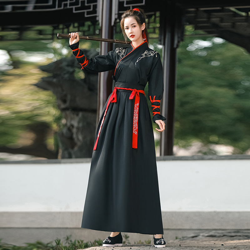 卒業写真改良された古代衣装漢服女性中国風クロスカラー古代スタイル男性武術スーツ学生カップルスーツクラススーツ|undefined