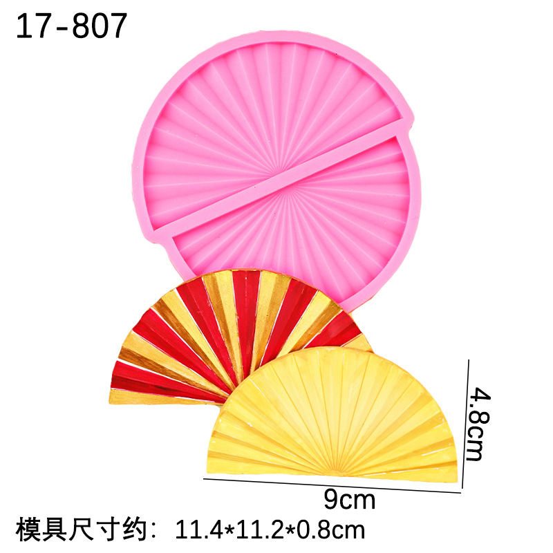 Fondant en forma de abanico de origami pastel decorativo plug-in chocolate Caramelo Suave molde de silicona origami modelado epoxi molde de yeso