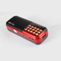 Jinzheng B867 デュアルバッテリーカードスピーカー FM ラジオ TF カードスロットポータブル音楽プレーヤー