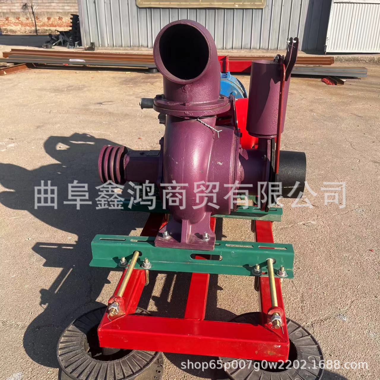 拖拉机后输出带6寸双叶轮离心泵远距离送水浇地泵工地积水雨水排