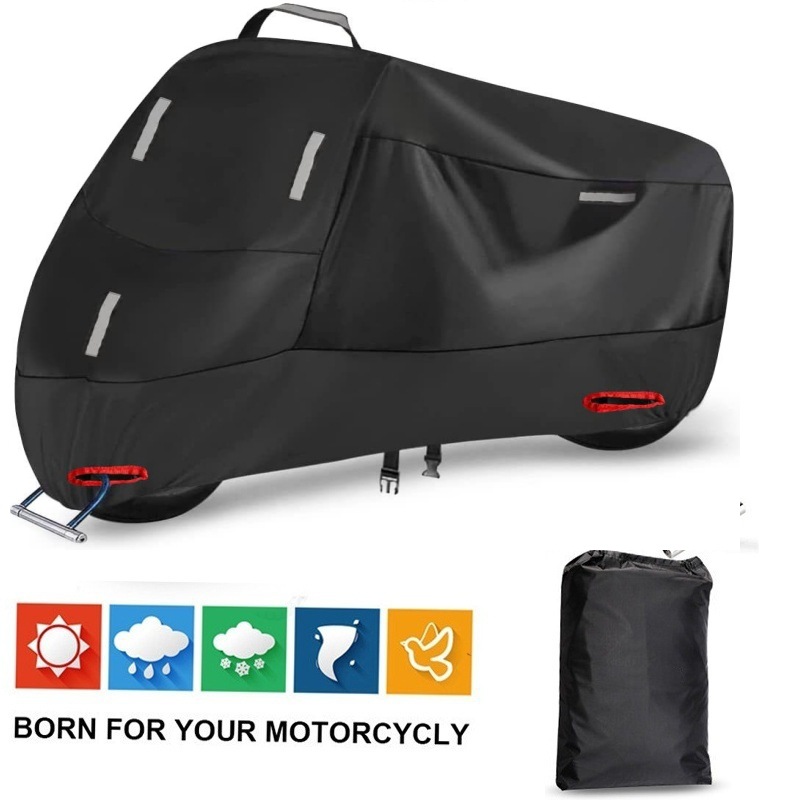Cross-Border 210D Motorcycle Dust Cover Amazon Rainproof, Sunproof, Snowproof and Dustproof Reflective Strip Bicycle