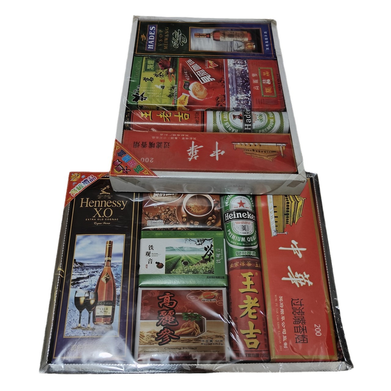 清明祭祖上坟纸扎工艺礼品盒烟茶酒套装厂价批发80套/箱