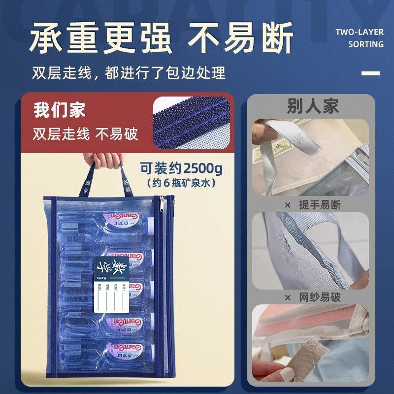 复古科目袋双层加厚耐用拉链款学科分类书本试卷收纳学生专用批发|undefined