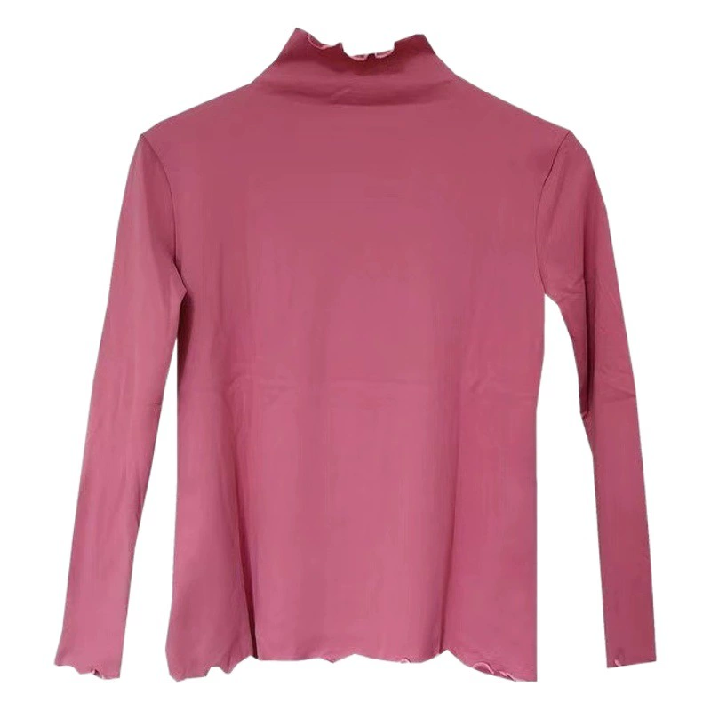 Базовая рубашка Kitten Diary с ушками, Женская флисовая рубашка с полувысоким воротником, осенне-зимний теплый высокоэластичный Топ, теплая одежда, которую можно носить