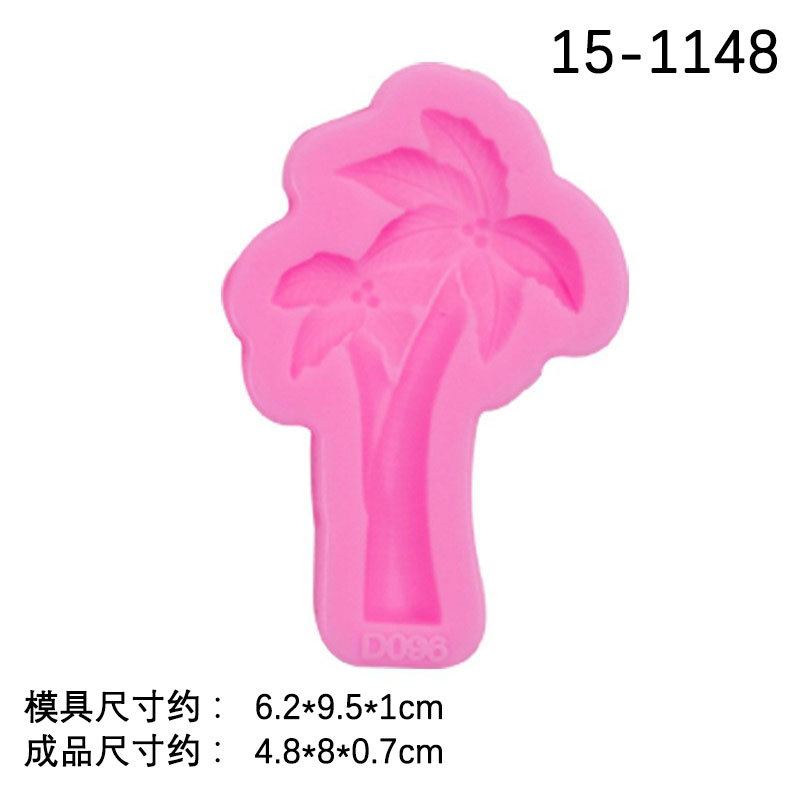 Océano serie delfín tortuga de mar caballito de mar estrella de mar cangrejo Coco árbol fondant pastel de chocolate decorativo molde de silicona