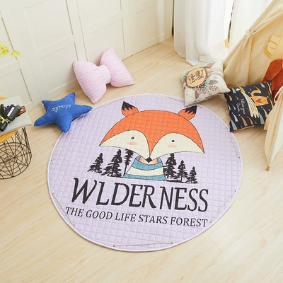 play mat, portable for outings, Avtomobil döşəmə paspasları - forest-fox-15cm-diameter