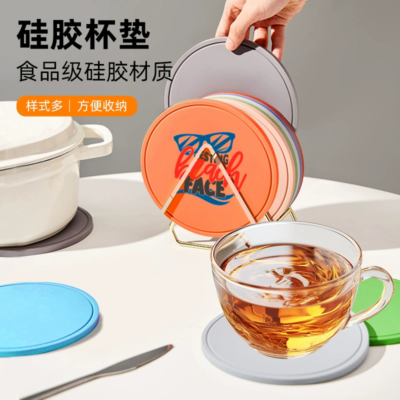 Силиконовые подстаканники канавки круглые обеденные теплоизоляционные коврики для посуды Домашние столовые коврики нескользящие коврики легко моют