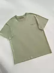 Fog Multi-Line Heavyweight T-Shirt Basic Logo Flocking High Street Loose Short-Sleeved T-Shirt Casual Cotton T-Shirt for Men and Women Trendy