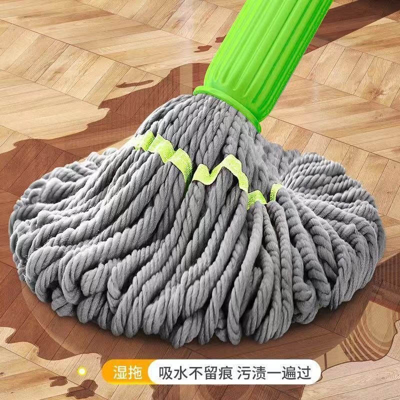 免手洗升级竹纤维自拧水旋转拖把家用懒人免手洗拖把一拖净大墩布|undefined