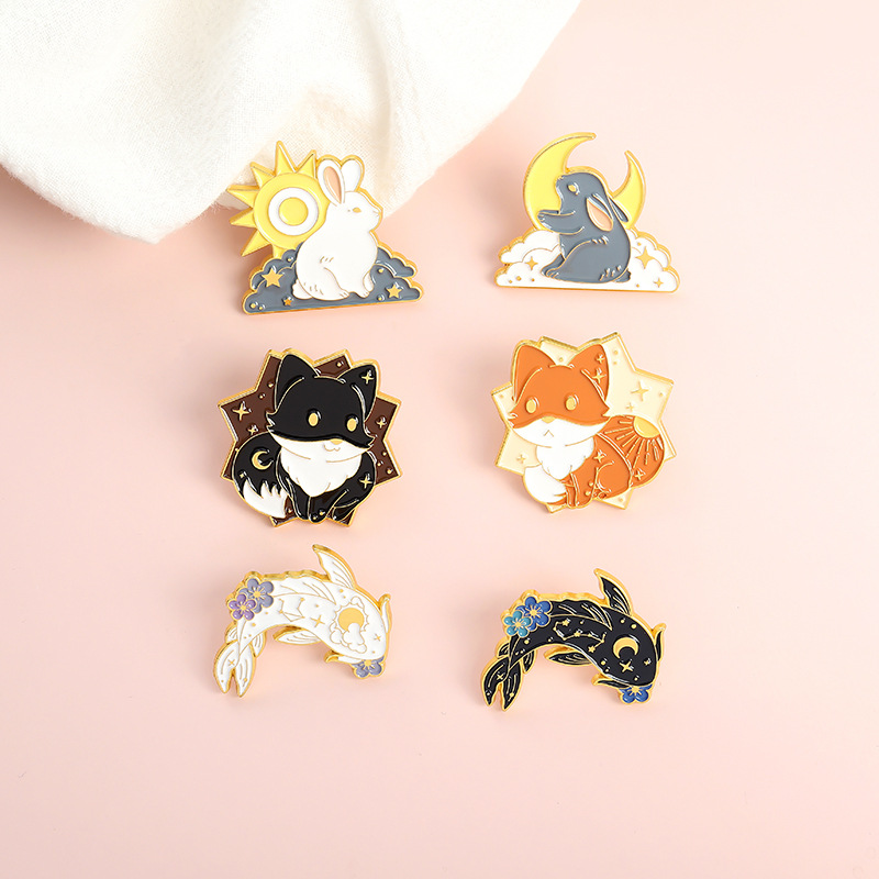 Cute Animal Alloy Stoving Varnish Unisex Brooches display picture 2