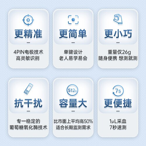 Corfu blood glucose meter, household instrument for measuring blood glucose, high-precision blood glucose meter set, blood glucose test paper