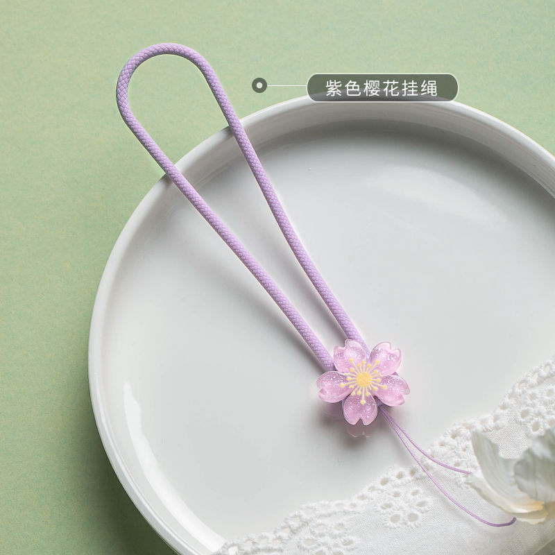 夏の携帯電話ストラップ、小さな生花の携帯電話ペンダント、ユニバーサルショートリストストラップ、紛失防止および落下防止ブレスレットストラップ|undefined
