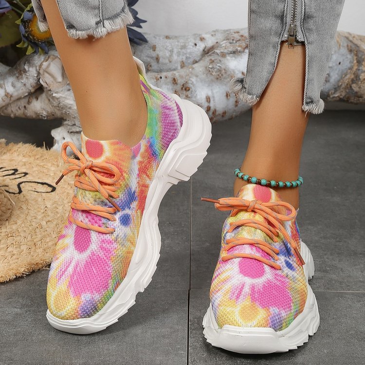 Women's Casual Colorful Floral Round Toe Sports Shoes display picture 8