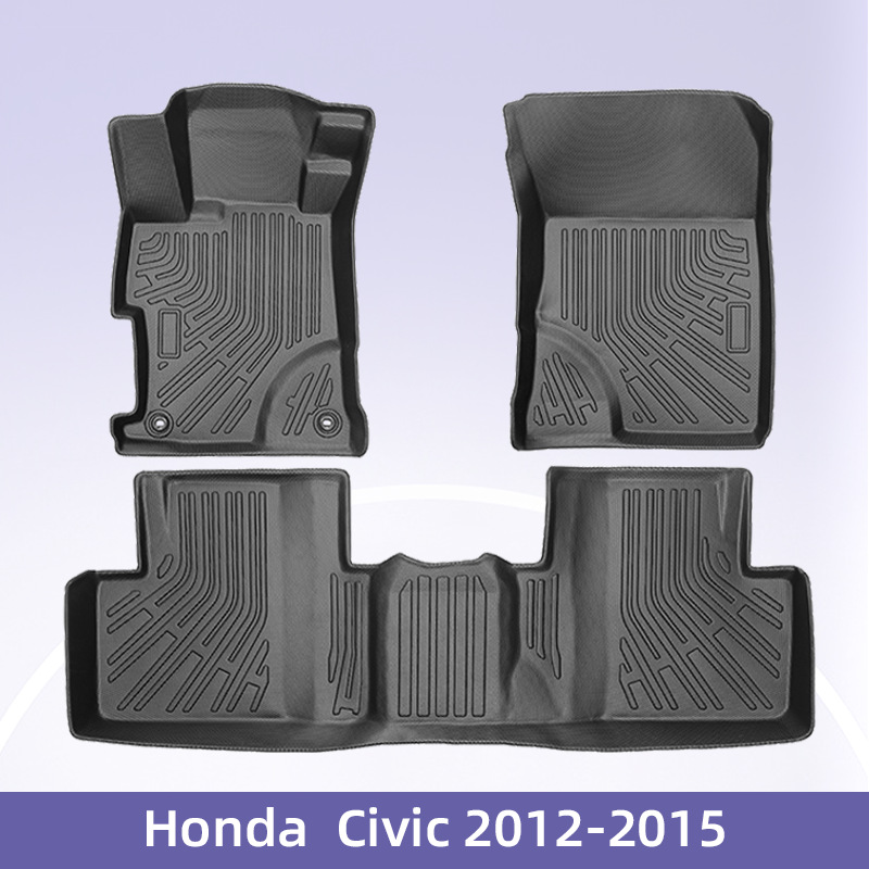 Aplicable a Honda Civic novena generación de combustible 2012 - 2015 3D todo el tiempo material TPE almohadilla de pie de automóvil