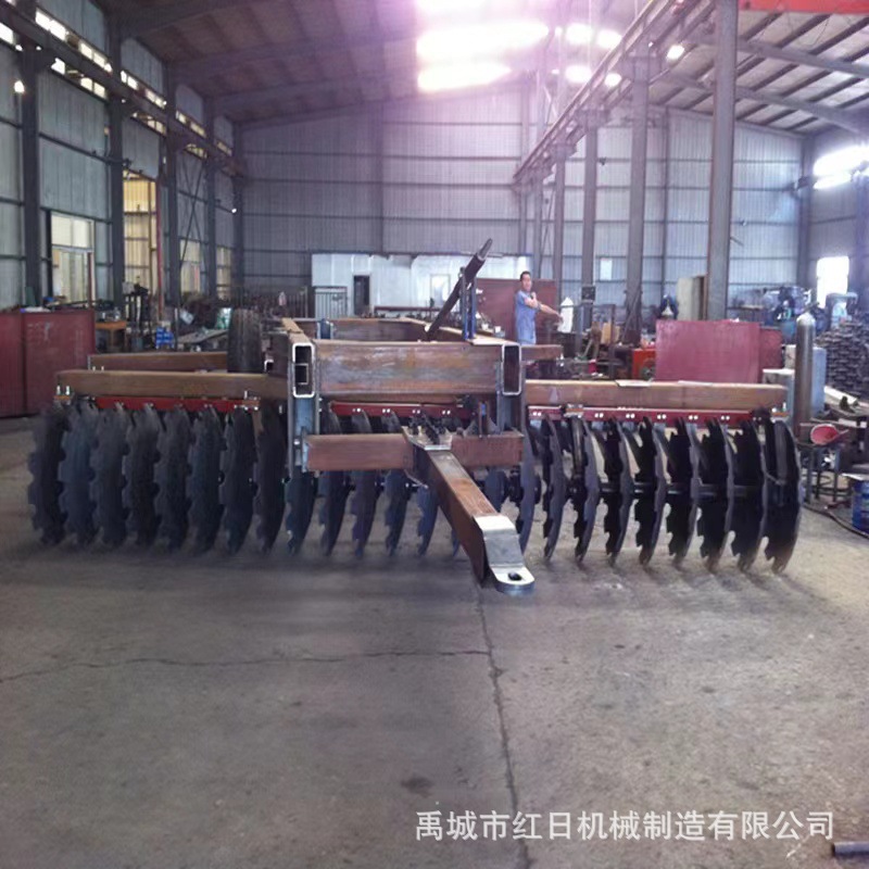 大马力拖拉机液压牵引折翼重耙圆盘耙 48片开荒整地碎土耙